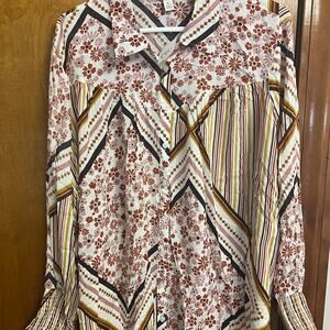 NWT women's Cato XL flowy buttondown Blouse